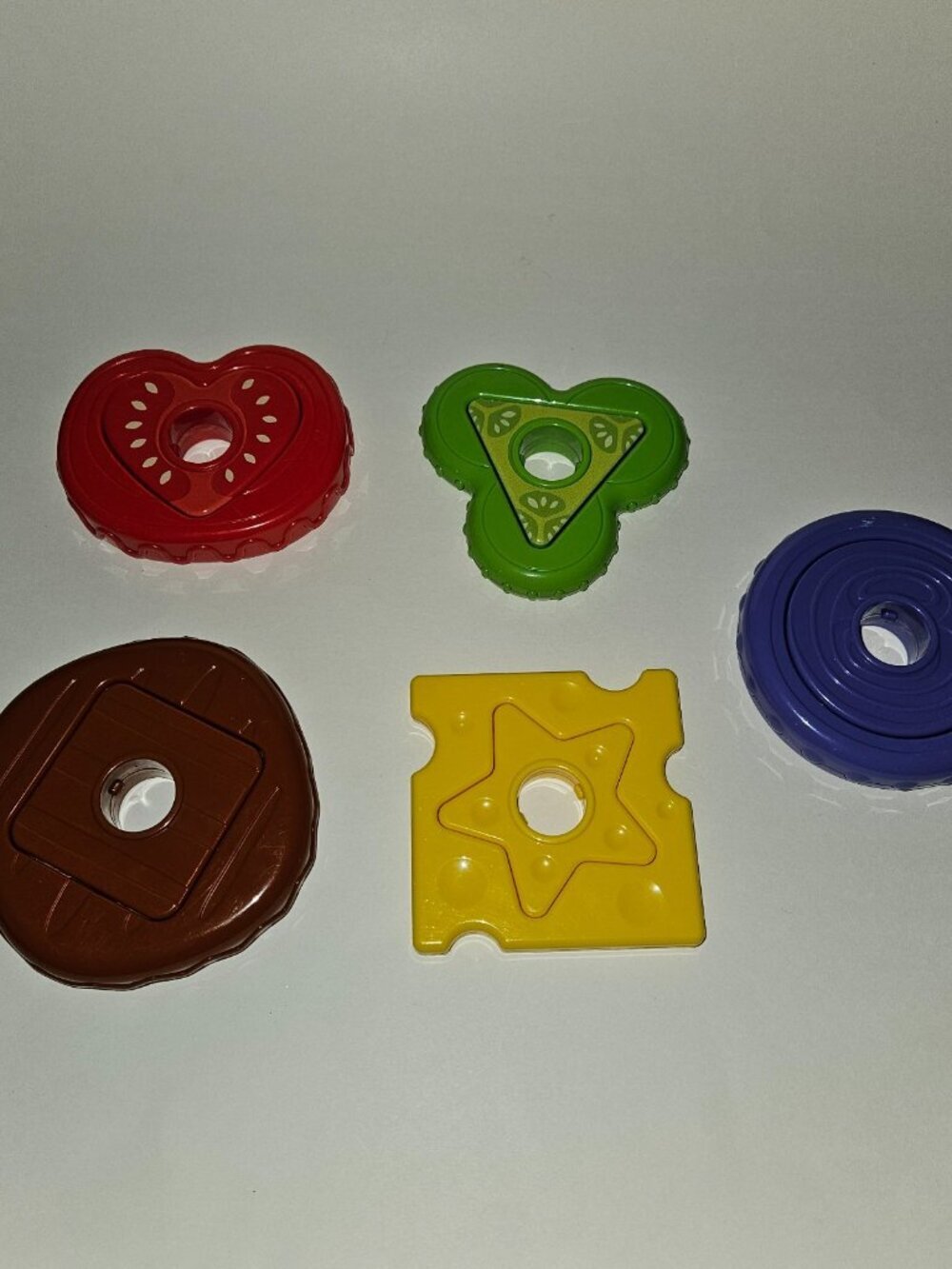 LeapFrog 4-in-1 Learning Hamburger Puzzle Stack Spin Toss Leap Frog Complete - Picture 5 of 9